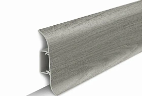 Напольный плинтус Идеал Классик К-П55п (пластиковый с кабель-каналом) 282 Палисандр серый, 2200мм/55мм/22мм, 1 м.п.